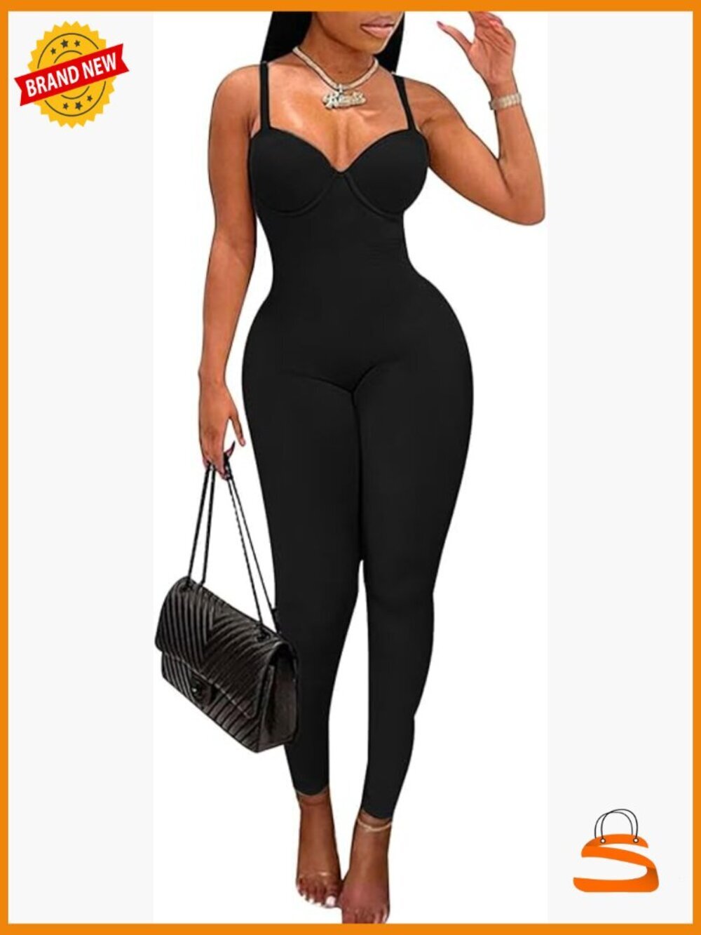 Sleeveless Bodycon Jumpsuit Y2K Club Outfit Sexy Romper